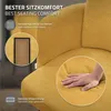 ML-Design jídelní židle hořčicový látkový potah Kuchyňská Náhled obrázku produktu 4