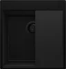 PRIMAGRAN Spülbecken Alles Schwarz 48x50cm, Granitspüle 1 Produktbild-Vorschau 1