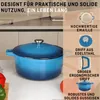 Schmortopf aus Gusseisen, 6 L, blau, grün, emailliert – für Produktbild-Vorschau 2