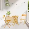 vidaXL : 2 chaises pliantes de jardin, couleur moutarde, en Voir les images du produit 2