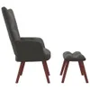 vidaXL Poltrona relax con sgabello in velluto grigio scuro Anteprima dell’immagine prodotto 10