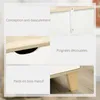 HOMCOM Commode 6 tiroirs commode chambre meuble de Voir les images du produit 6
