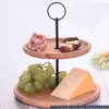 Excellent Houseware Serviertablett 2 Etagen Bambus Rund Produktbild-Vorschau 4
