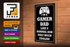 Holzschild Spruch 20x30cm I´m a gamer dad like normal dad Produktbild-Vorschau 4
