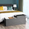 Hocker mit Klappdeckel OTTOMAN 110x38 cm, dunkelgrau Produktbild-Vorschau 2