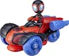A toy Spider-Man character riding a red and blue vehicle. Anteprima dell’immagine prodotto