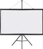 A white projection screen with a black frame and tripod stand against a white background. Podgląd zdjęcia produktu