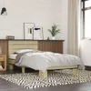 Bettgestell Sonoma-Eiche 90x190 cm Holzwerkstoff und Metall Produktbild-Vorschau 3