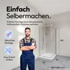 Duschkabine 77–90×77–90 cm, Silber, Aluminium, Schiebetür Produktbild-Vorschau 5