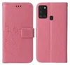 A pink floral flip phone case is shown open and closed. Produktbild-Vorschau