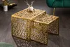 Table basse artisanale ABSTRACT 50cm set de 2 pièces or au Voir les images du produit 2