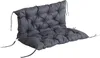 2 Sitzer Bankauflage 100 x 98 x 8 cm Sitzkissen mit Bändern Produktbild-Vorschau 1