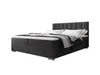 A bed with a headboard, mattress, and bedding, shown against a white background. Produktbild-Vorschau
