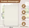 Faziango Senkrechtmarkise 100x140 cm Balkonrollo Beige UV Produktbild-Vorschau 2