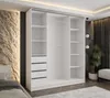 Moderner 3-türiger Schwebetürenschrank Weiß 170x58x250 cm – Produktbild-Vorschau 2