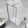 A modern bathroom with a walk-in shower. Produktbild-Vorschau