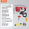 A product image with specifications and a diagram of an electric hoist. Náhľad obrázku produktu