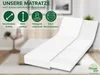 A mattress is shown with marketing icons and text highlighting its features. Náhled obrázku produktu