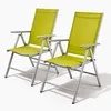 2 Stück Garten Klappstuhl Aluminium - Textilen Silbergrau/Lime Produktbild-Vorschau