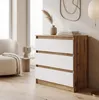 Commode moderne à 3 tiroirs | Meuble d'appoint blanc | Voir les images du produit 9