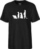 Huuraa Herren T-Shirt Erdmännchen Silhouette L Black Bio Produktbild-Vorschau 2
