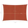 Voile d'ombrage 160 g/m² rouge terracotta 3x4 m HDPE Voir les images du produit 7