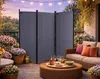 Paravent 3 Teilig 170 x 165 cm Grau - Garten & Balkon Produktbild-Vorschau 9