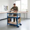 Pracovný stôl Relaxdays, s kolieskami, rozmery: 69,5 x 72,5 Náhľad obrázku produktu 3