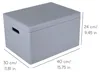 Creative Deco XXL Caja de madera gris con tapa, 40 x 30 x Vista previa de la imagen del producto 3
