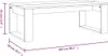 Outline drawing of a rectangular coffee table with dimensions indicated. Podgląd zdjęcia produktu