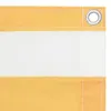 vidaXL Balkon-Sichtschutz Weiß und Gelb 90x500 cm Produktbild-Vorschau 1