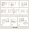 Mobiles Babybett OWAL aus Holz 7in1 mit Matratze, Produktbild-Vorschau 2
