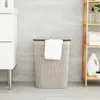 2er Set Wäschesammler 50 l BRISEN, Farbe:Cappuccino Produktbild-Vorschau 4