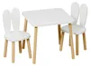 Tavolo in legno per bambini con 2 sedie "BUNNY", set ideale Anteprima dell’immagine prodotto 1