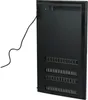 The back of a black electric heater is shown against a white background. Náhled obrázku produktu