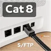 Flaches Cat 8 LAN Kabel 3m Netzwerkkabel 40Gbps 2000MHz Produktbild-Vorschau 6