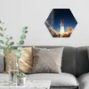 DEQORI Glasbild Echtglas 40x35 cm 'Raketenstart ins All' Produktbild-Vorschau 3