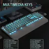 Mechanisches Tastatur Maus Set Weiß, 104 Tasten Red Switch, Produktbild-Vorschau 3