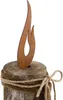 2 colonnes décoratives "Cœur flamboyant" en bois, rustique, Voir les images du produit 5