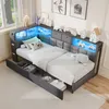 UnboxG, lit rembourré 90x200 cm, couleur gris, lit simple Voir les images du produit 12