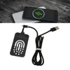 A wireless charging receiver patch and its USB cable are shown against a white background, with a smartphone charging on a wireless charger in the background. Voir les images du produit