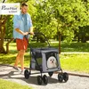 PawHut hondenwagen, hondenbuggy met kussen, inklapbare Productafbeelding-voorbeeld 2