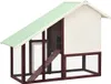 vidaXL Králikáreň Mocha a biela 140x63x120 cm Jedľový masív Náhľad obrázku produktu 3