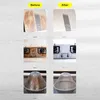 Collage of before and after cleaning images of kitchen appliances and surfaces. Produktbild-Vorschau