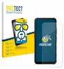 A product shot of a screen protector packaging and a smartphone with a screen protector applied. Produktbild-Vorschau