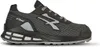 A studio shot of a black and gray safety shoe against a white background. Náhled obrázku produktu