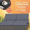 CASARIA® Sonnenliege 2 Personen mit Klapptisch 7cm Auflagen Produktbild-Vorschau 6