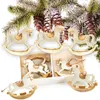 8 Schaukelpferd Weihnachtsbaumanhänger cremefarben gold - Produktbild-Vorschau 4
