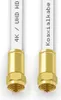 Close-up of the connectors and cable of a coaxial cable. Produktbild-Vorschau