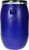 A blue plastic barrel with a silver clamp and black lid. Produktbild-Vorschau
